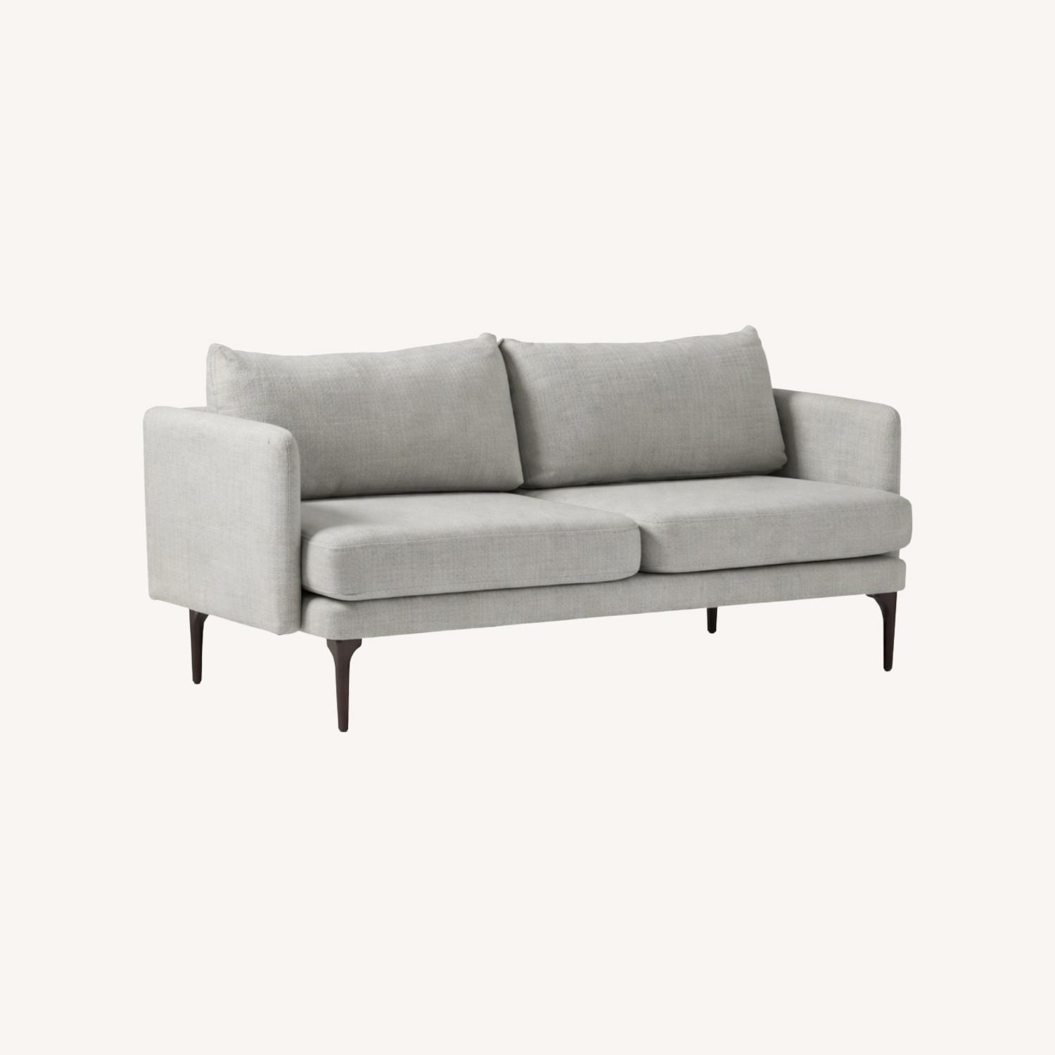 West Elm Auburn Light Gray Loveseat - image-0