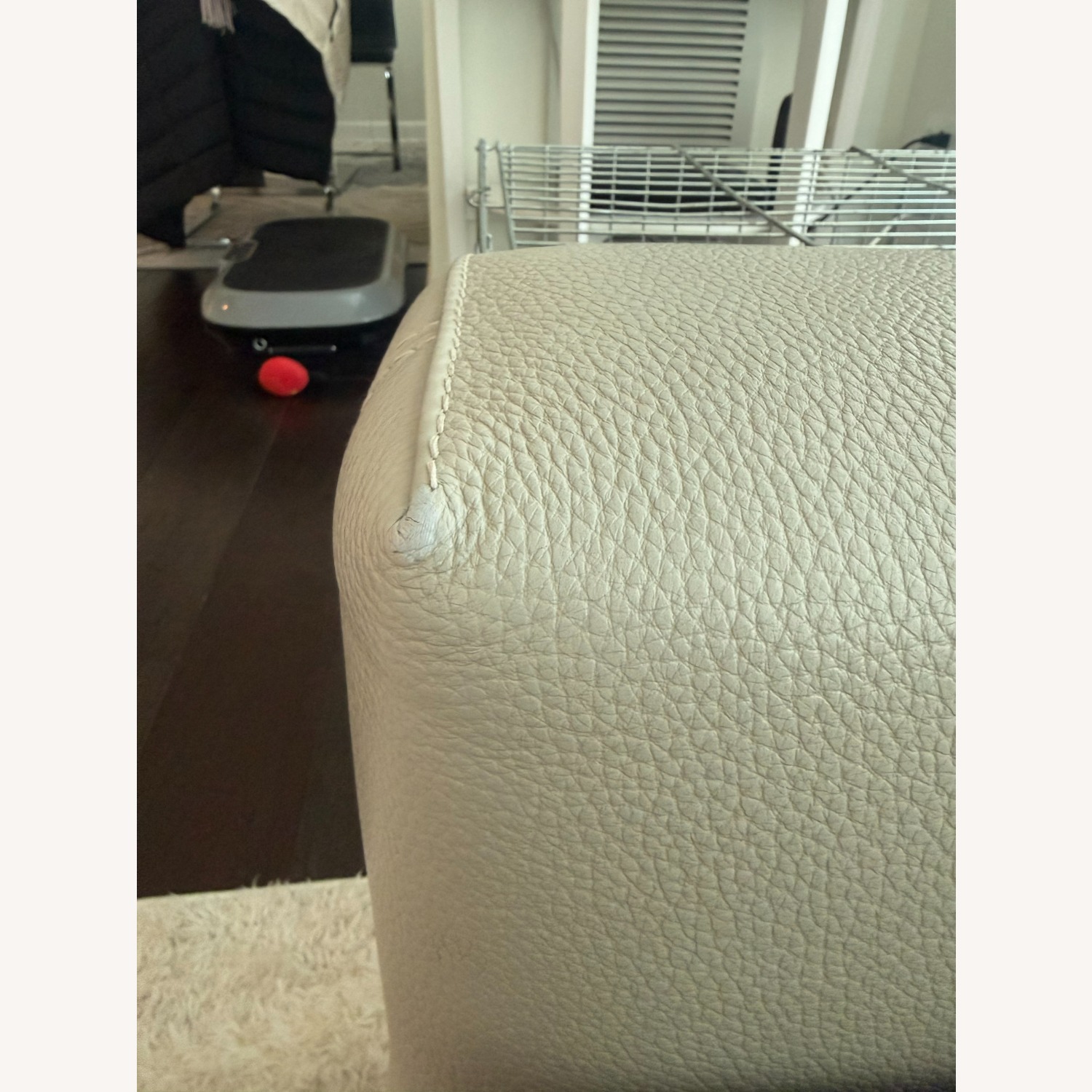 Gamma Inc. Light Gray Leather 2 Piece Sectional - image-3