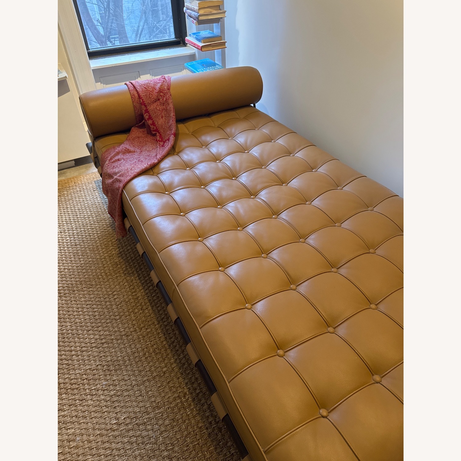 Design Within Reach Leather Chaise Lounge - image-2
