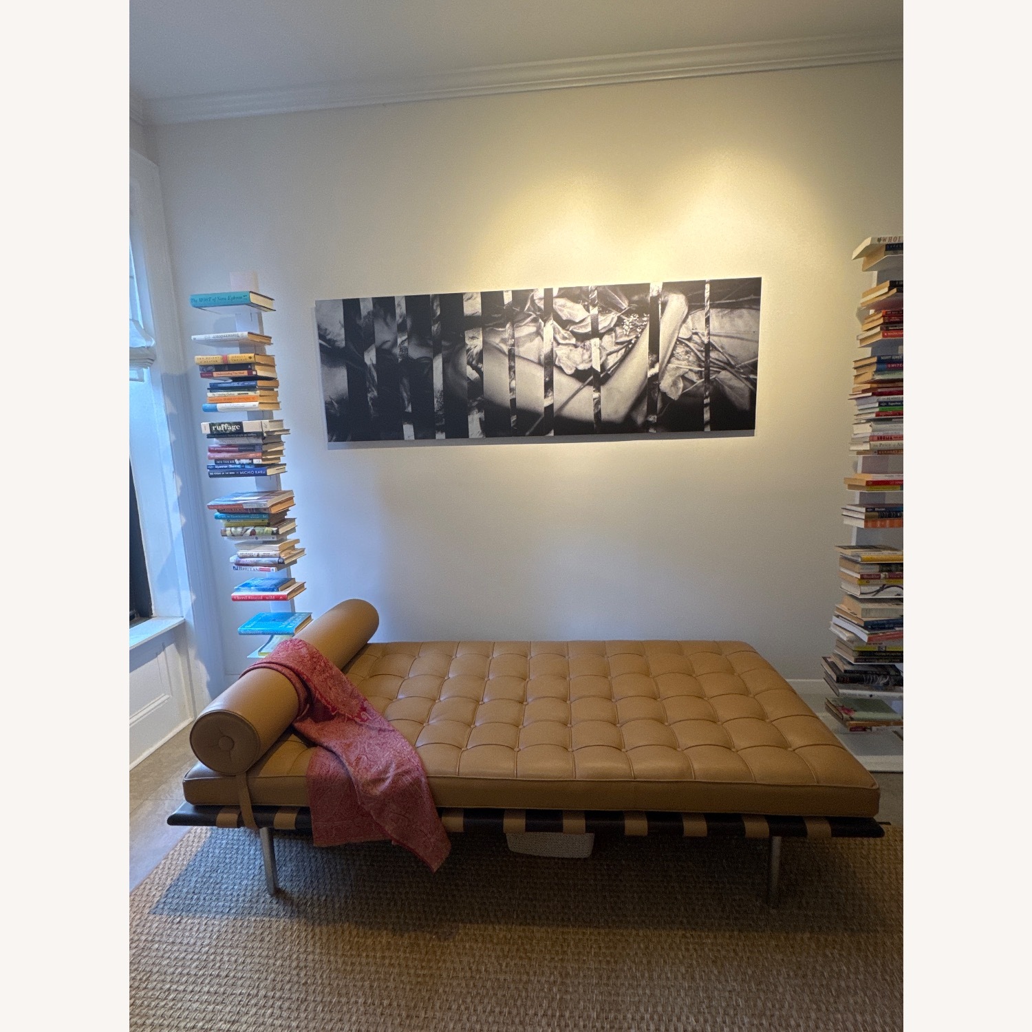 Design Within Reach Leather Chaise Lounge - image-1