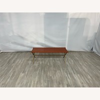 CB2 Leather Director's Bench