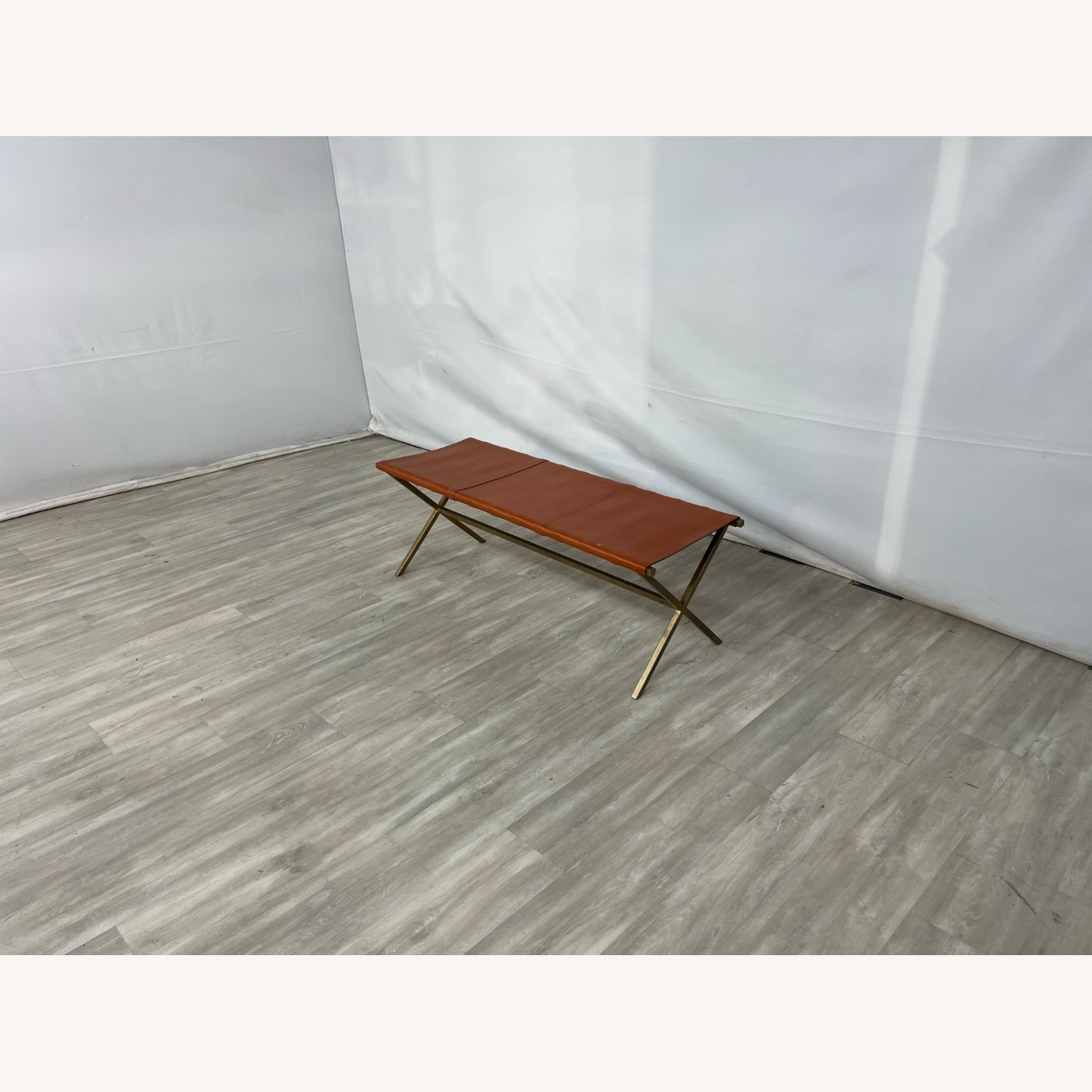 CB2 Leather Director's Bench - image-2