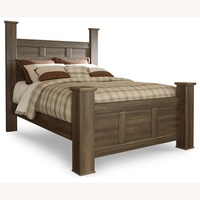Ashley Juararo Queen Bed Frame - Dark Wood