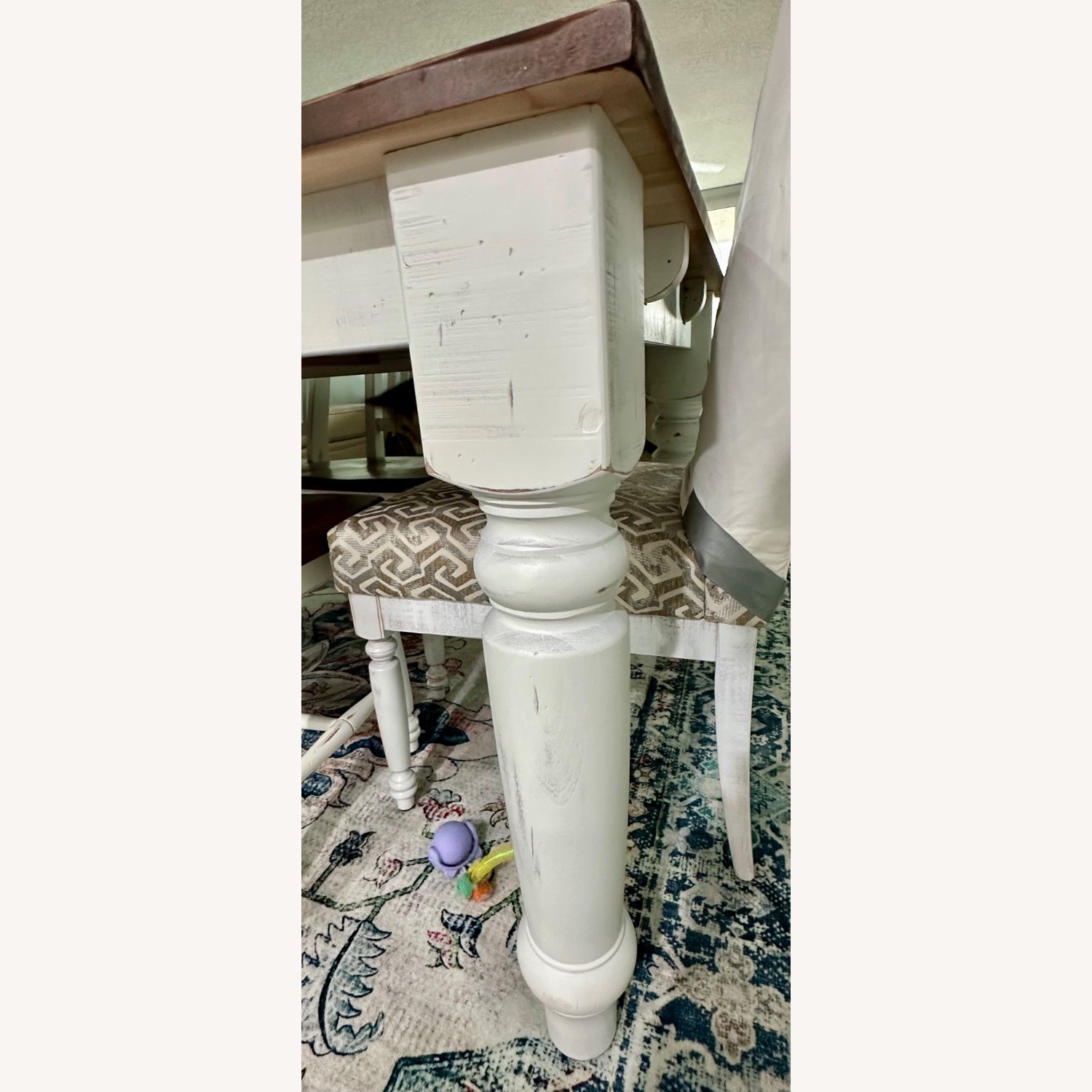 Dark Brown Wood Dining Table - image-5