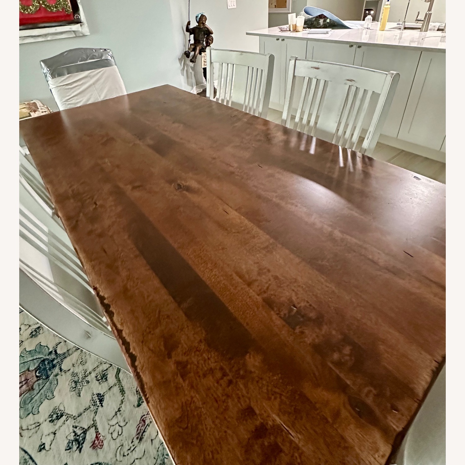 Dark Brown Wood Dining Table - image-4