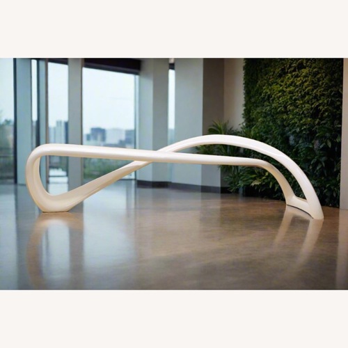 Used Vintage Modernist White Bench for sale on AptDeco