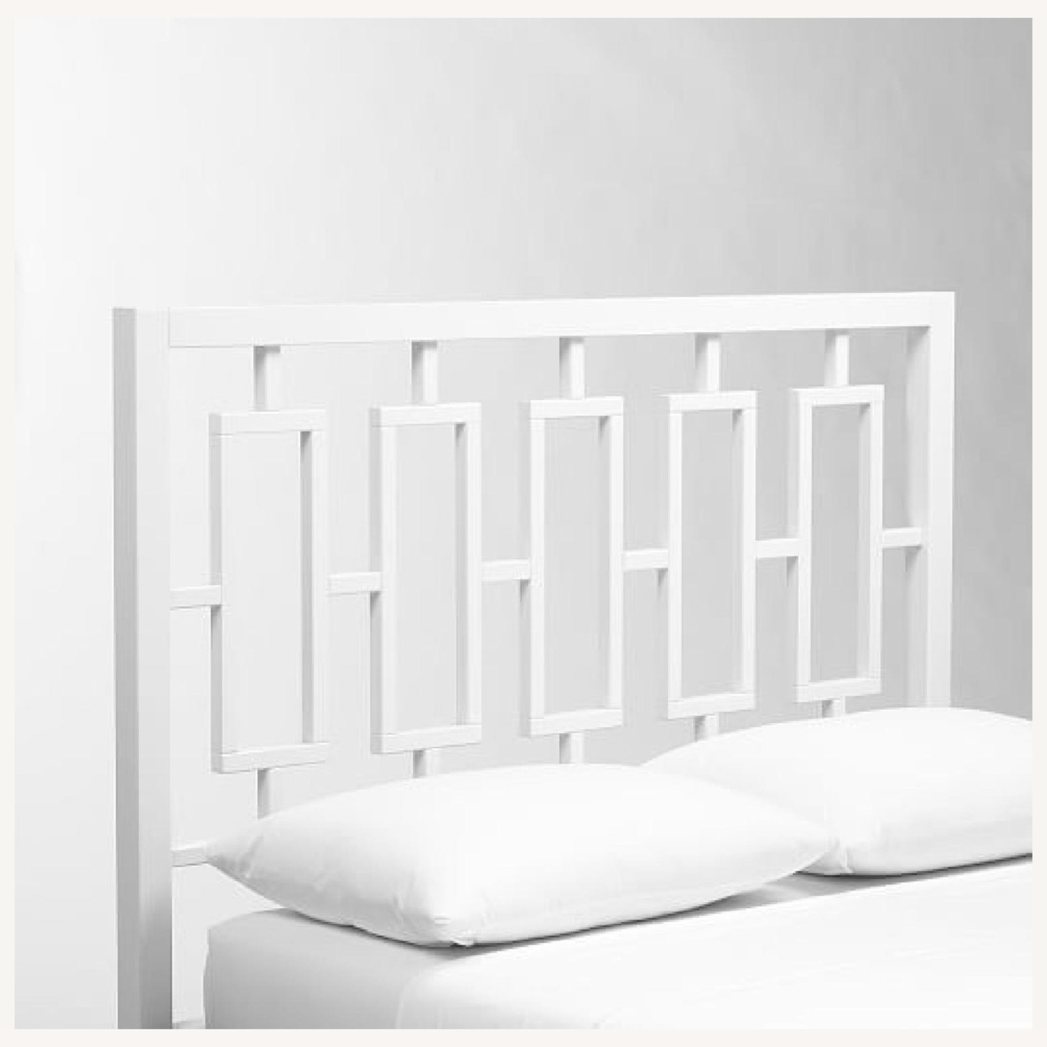 West Elm White Wood Headboard - image-2