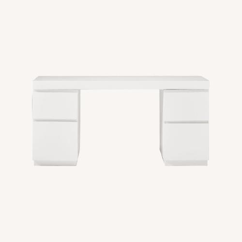 Used West Elm Parsons 2 File Cabinets Desk Set (62") for sale on AptDeco