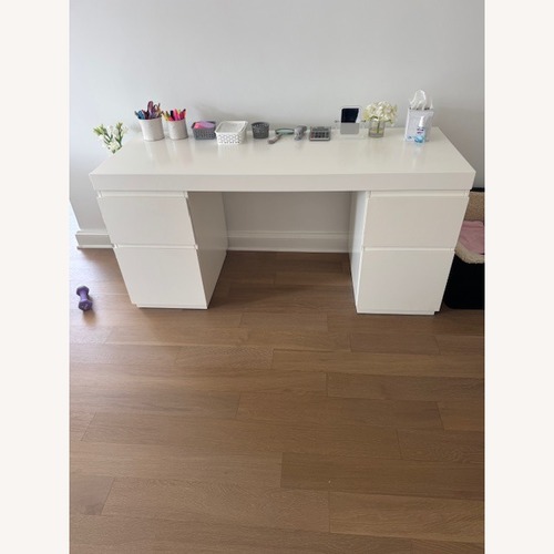 Used West Elm Parsons 2 File Cabinets Desk Set (62") for sale on AptDeco