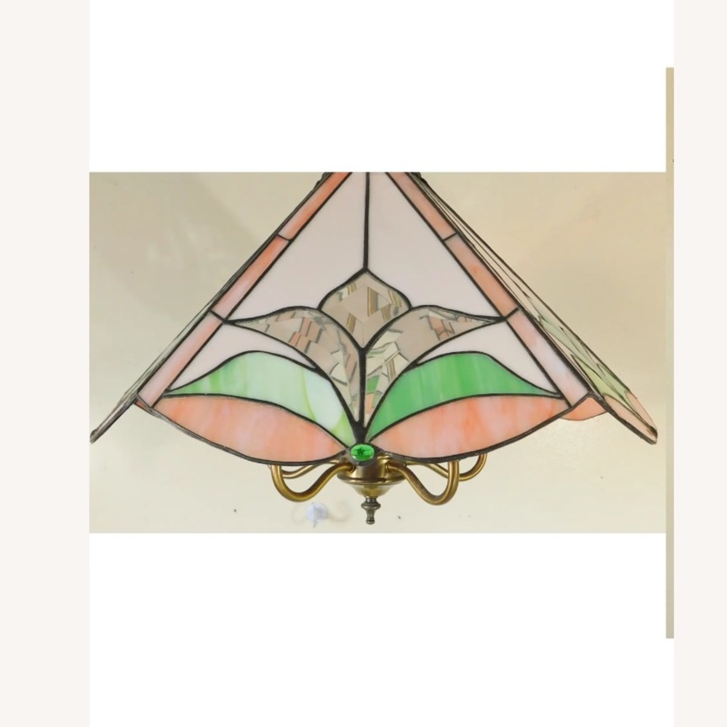 Vintage 1970s Tiffany Ceiling Lamp - image-7