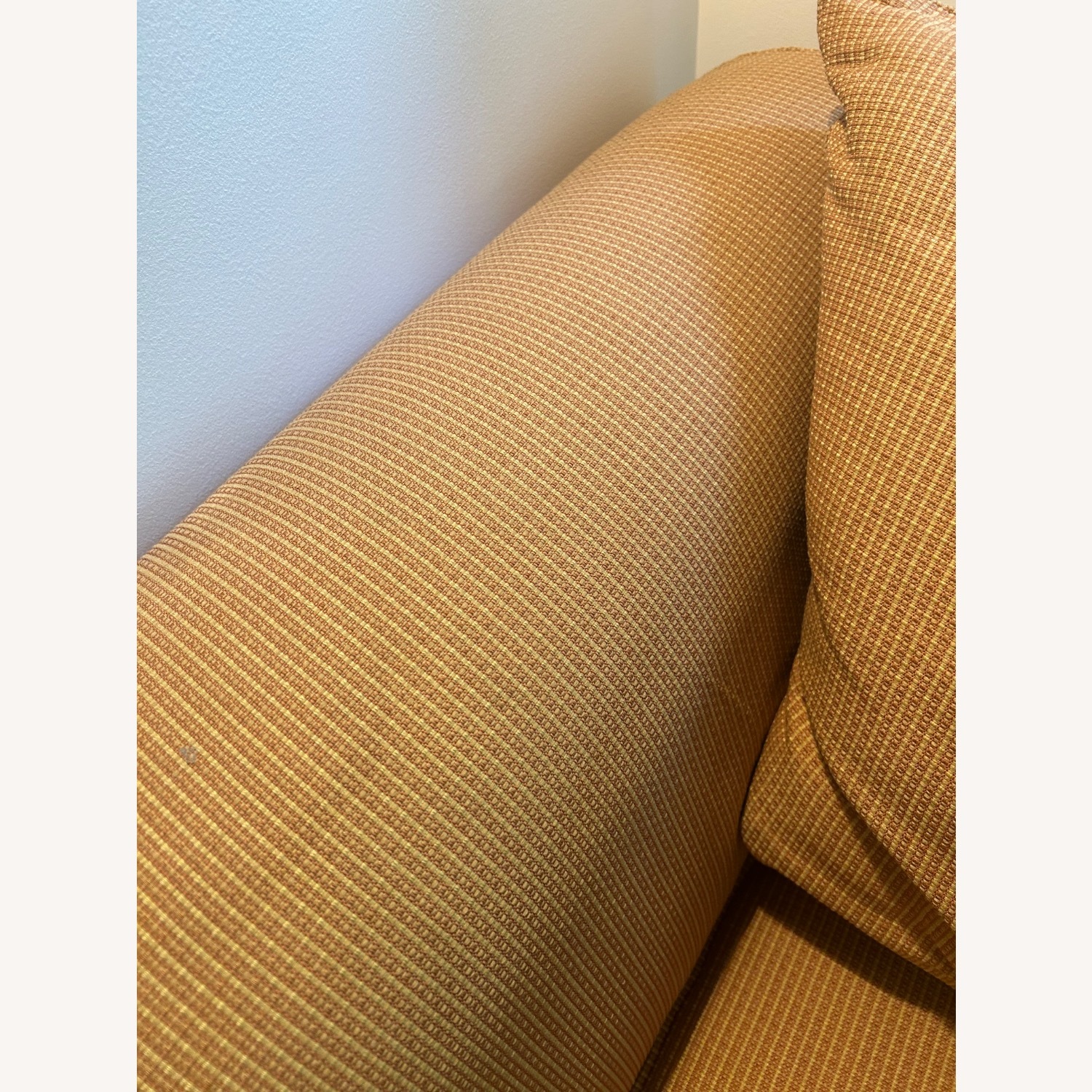 Rowe Furniture Orange Fabric Chair and a Half - image-4