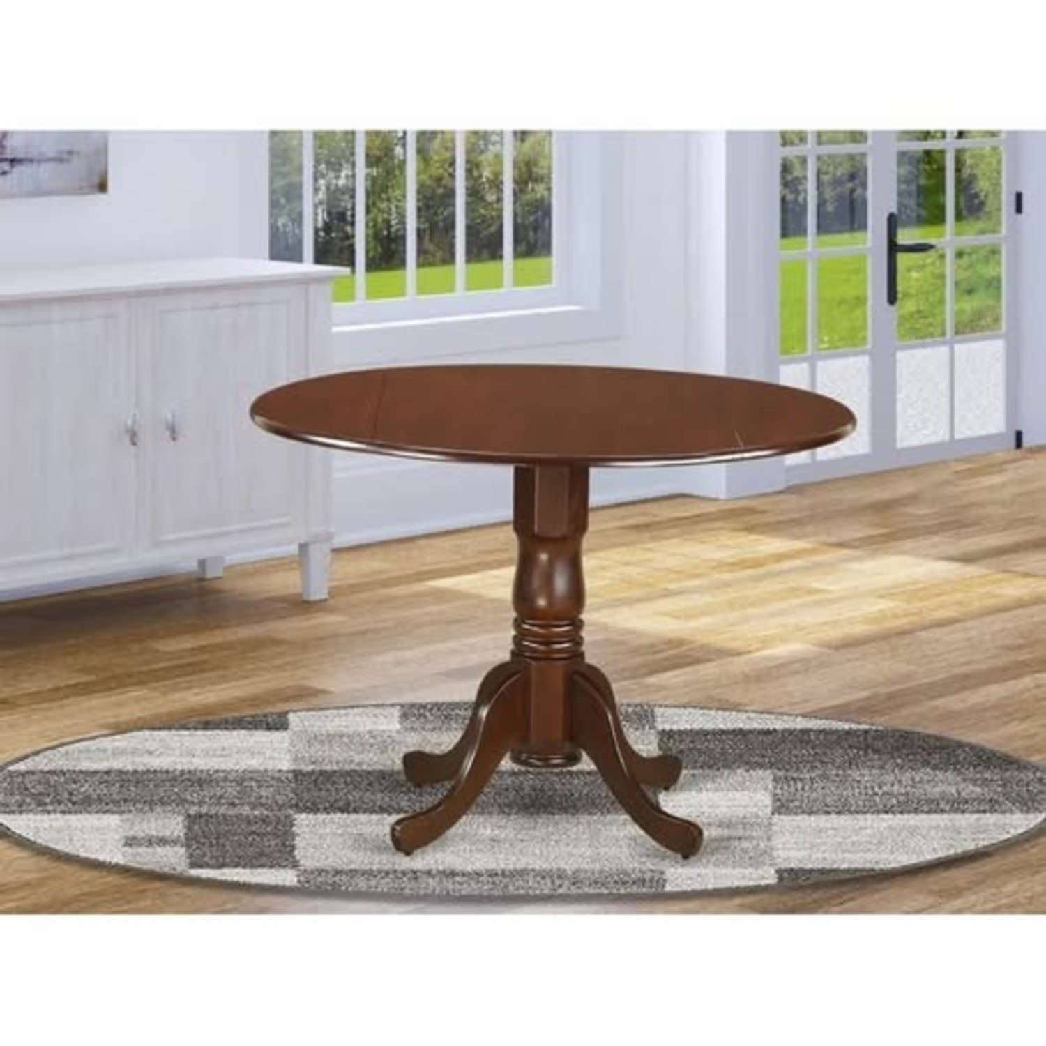 Amazon Dark Brown Wood -Round Dining Table - image-1