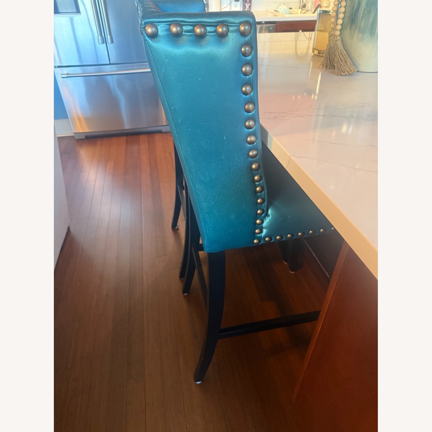 Blue Fabric Stools - image-2
