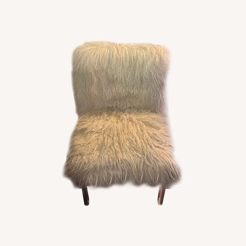 Used Sheep Fur Accent Chair  for sale on AptDeco