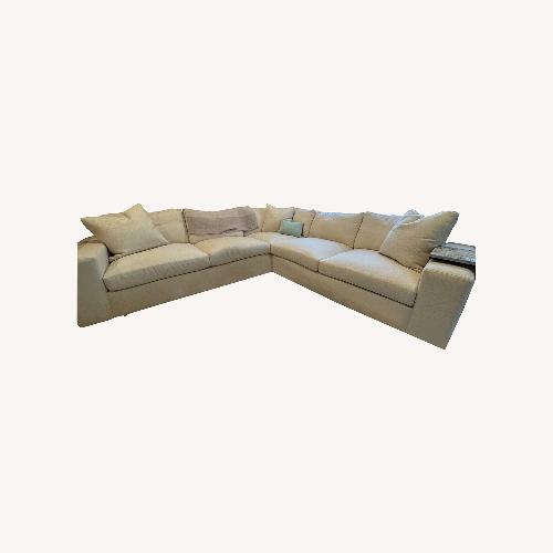 Used Living Spaces White 3+ Piece Sectional for sale on AptDeco