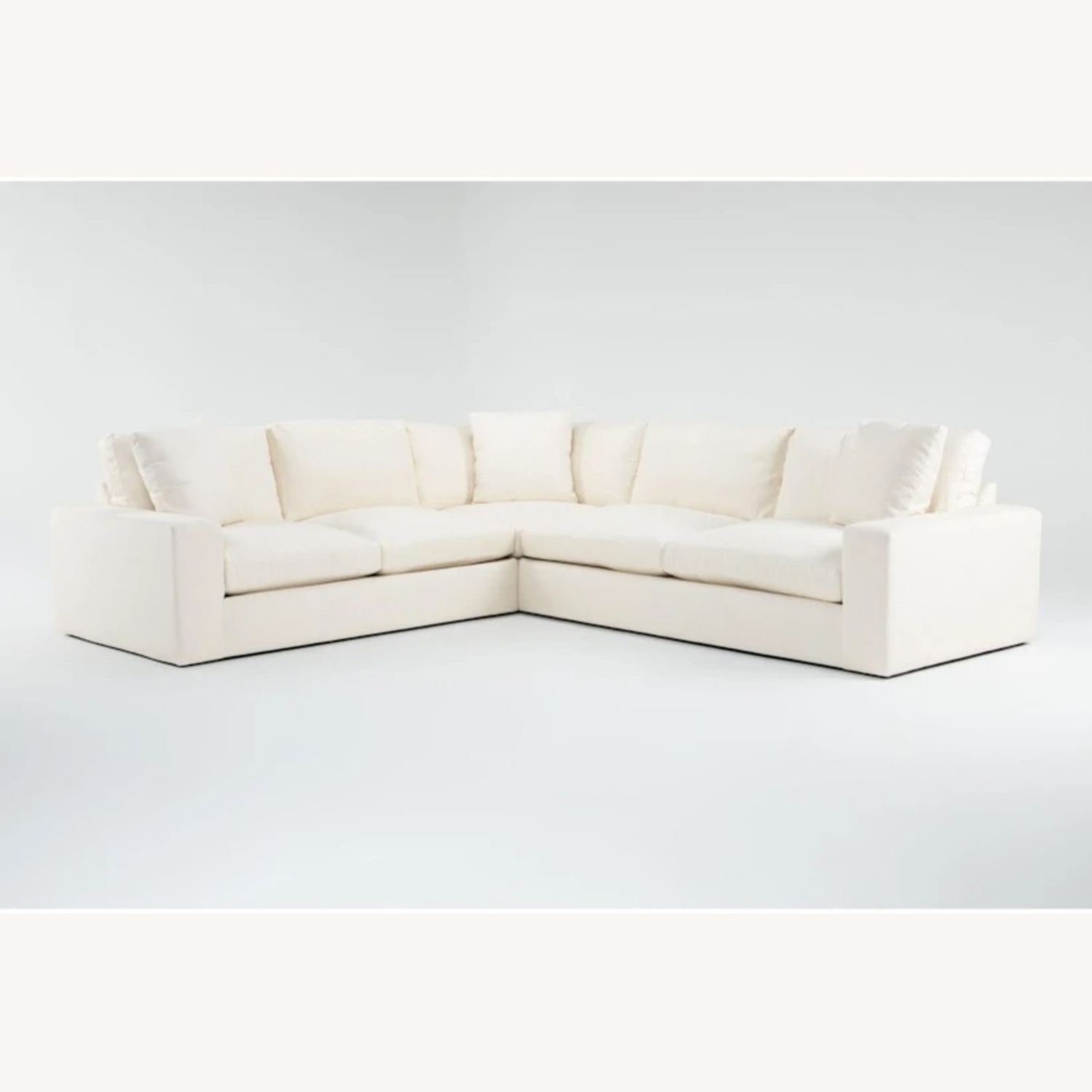 Living Spaces White 3+ Piece Sectional - image-4