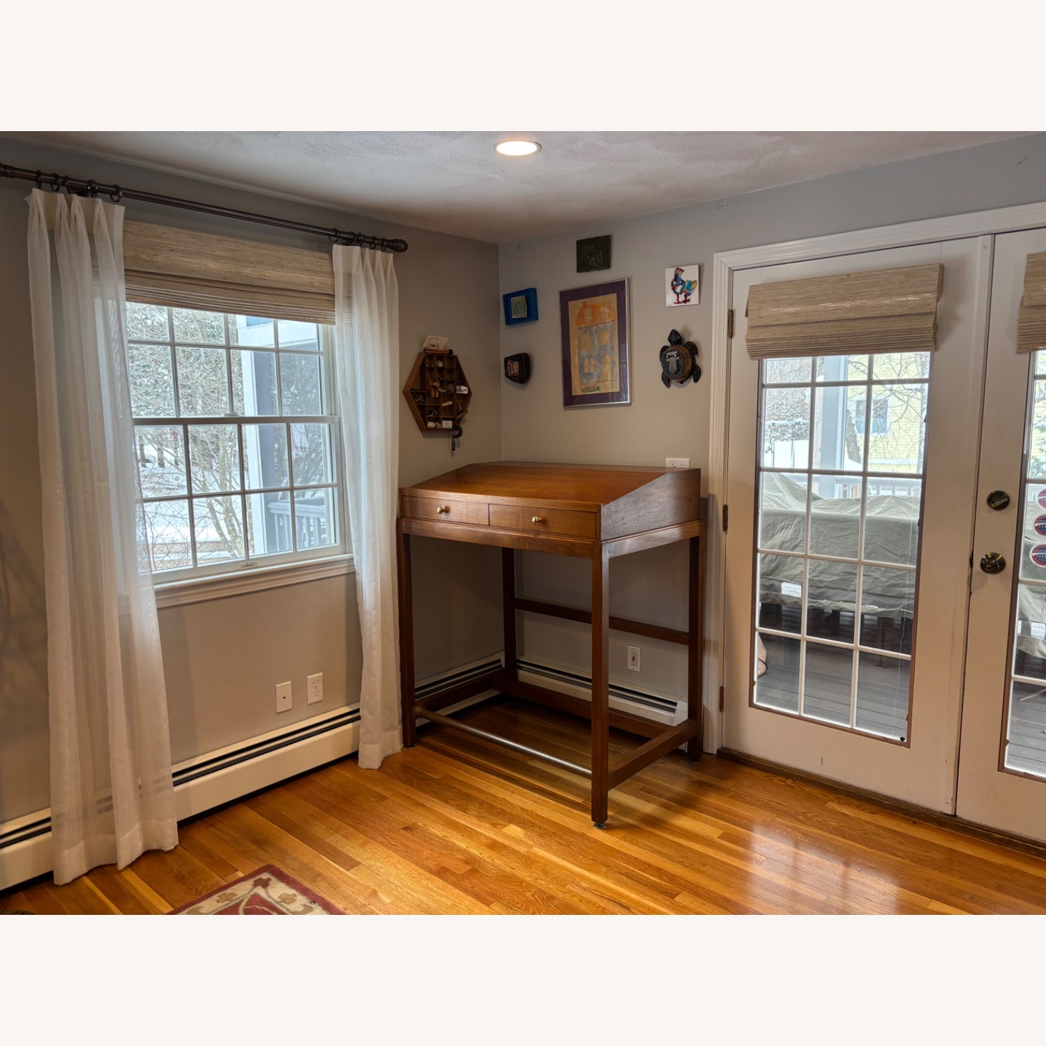 Natural Wood Standing Captain’s Desk - image-2