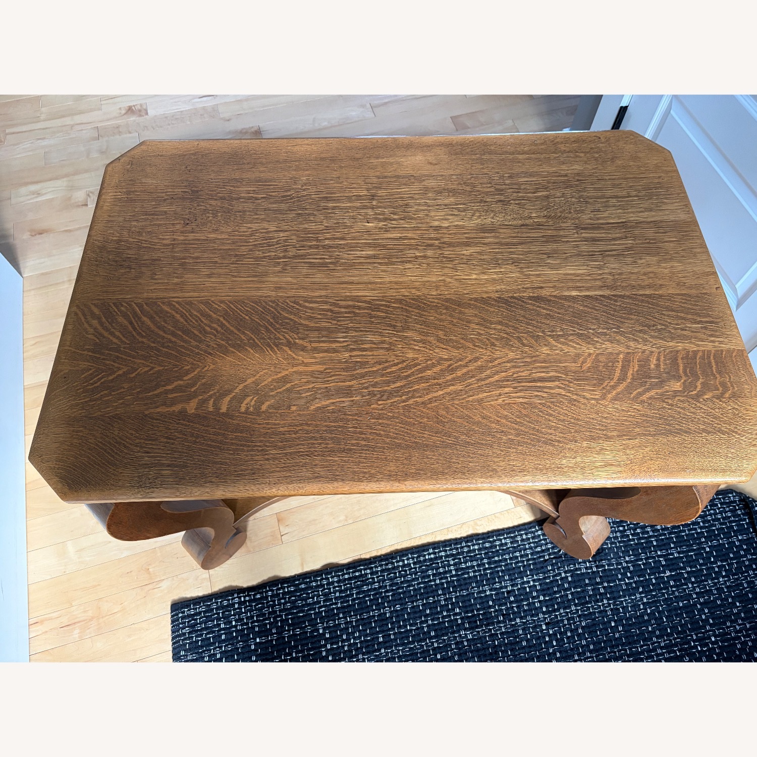 Antique Tiger Oak Quartersawn Library Table  - image-8