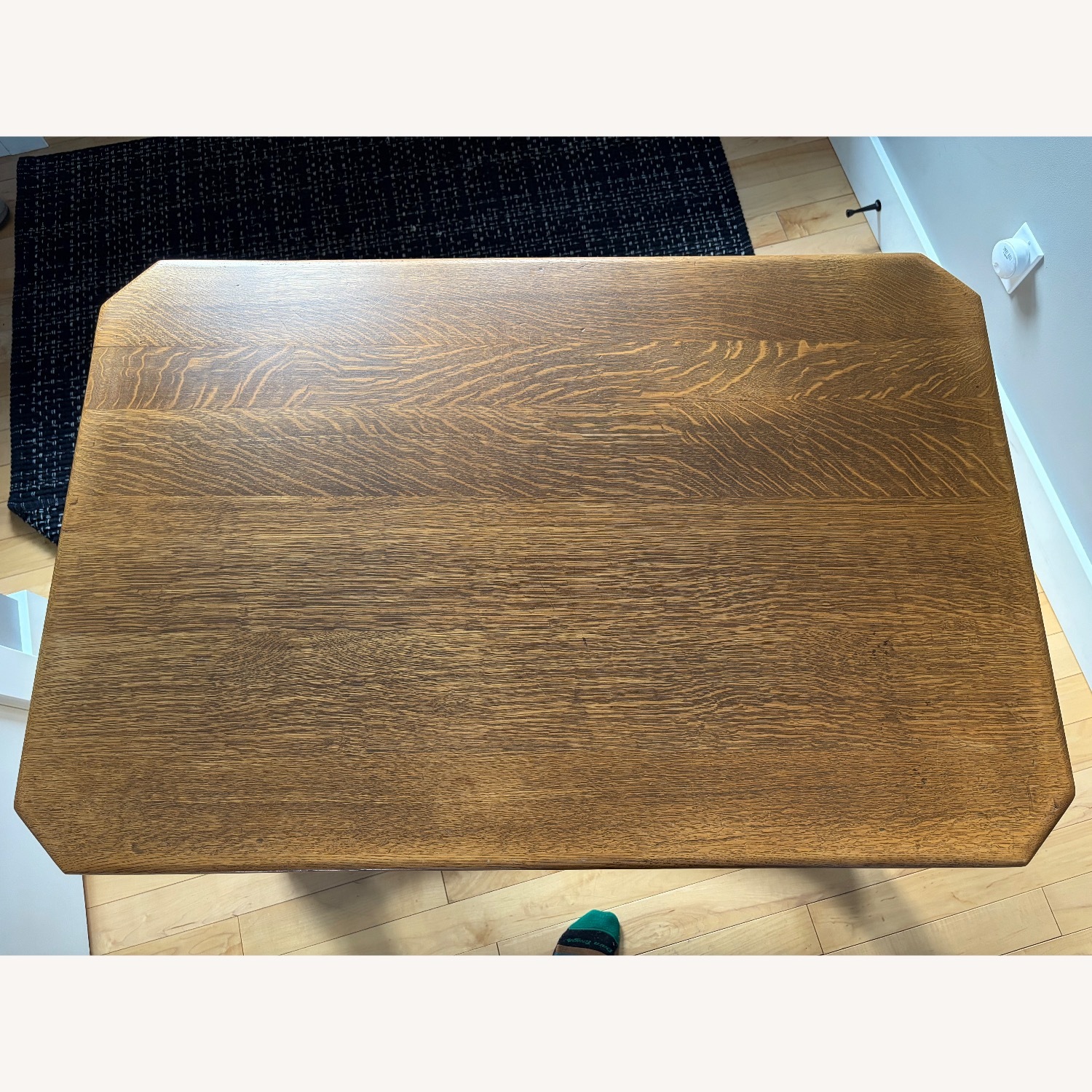 Antique Tiger Oak Quartersawn Library Table  - image-9