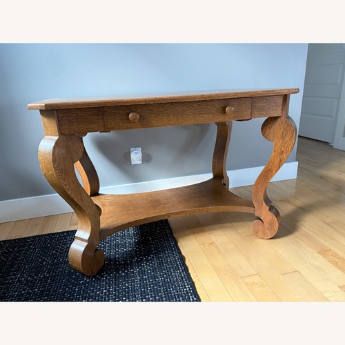 Used Antique Tiger Oak Quartersawn Library Table  for sale on AptDeco