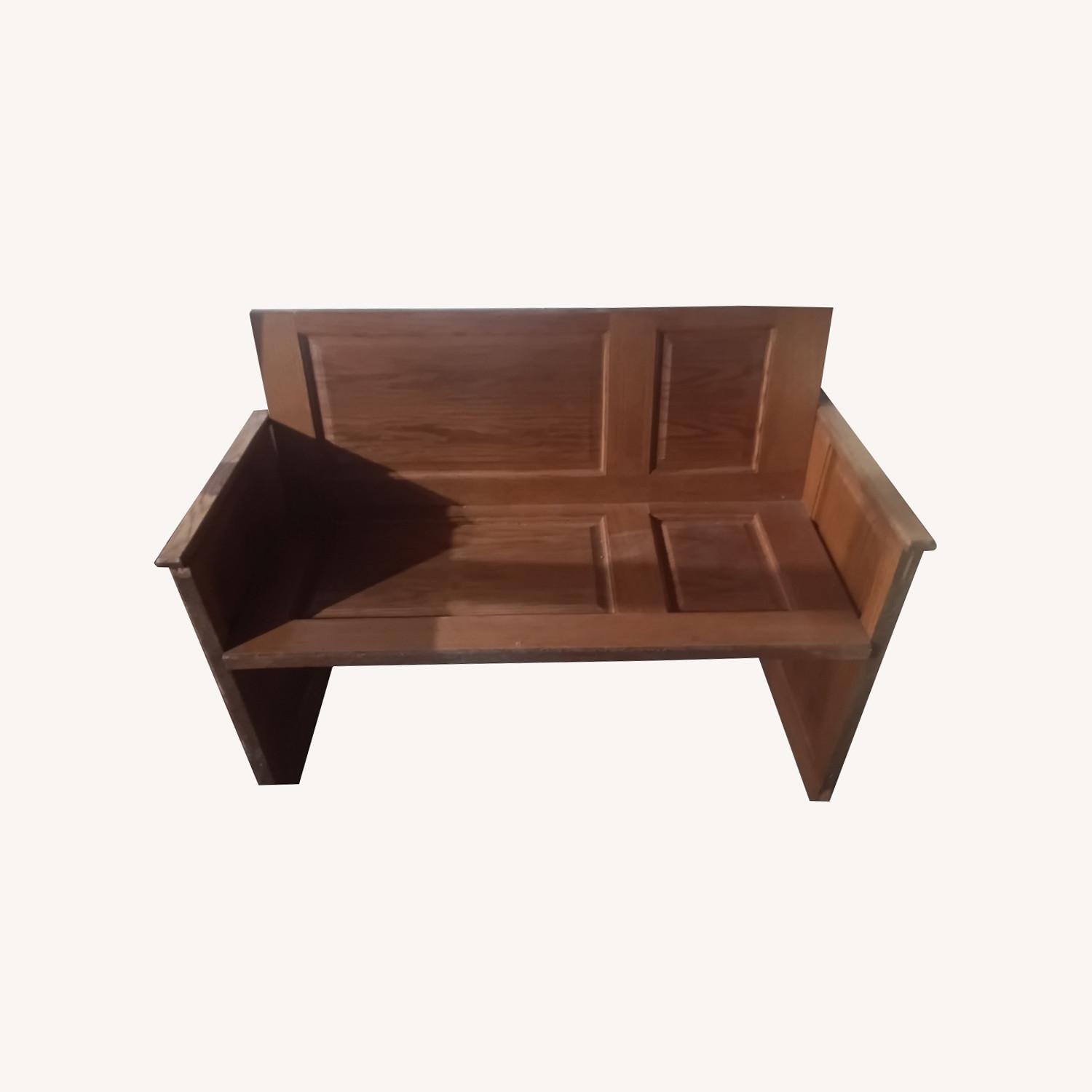 Custom Oak Bench Made From Oak Door - image-0