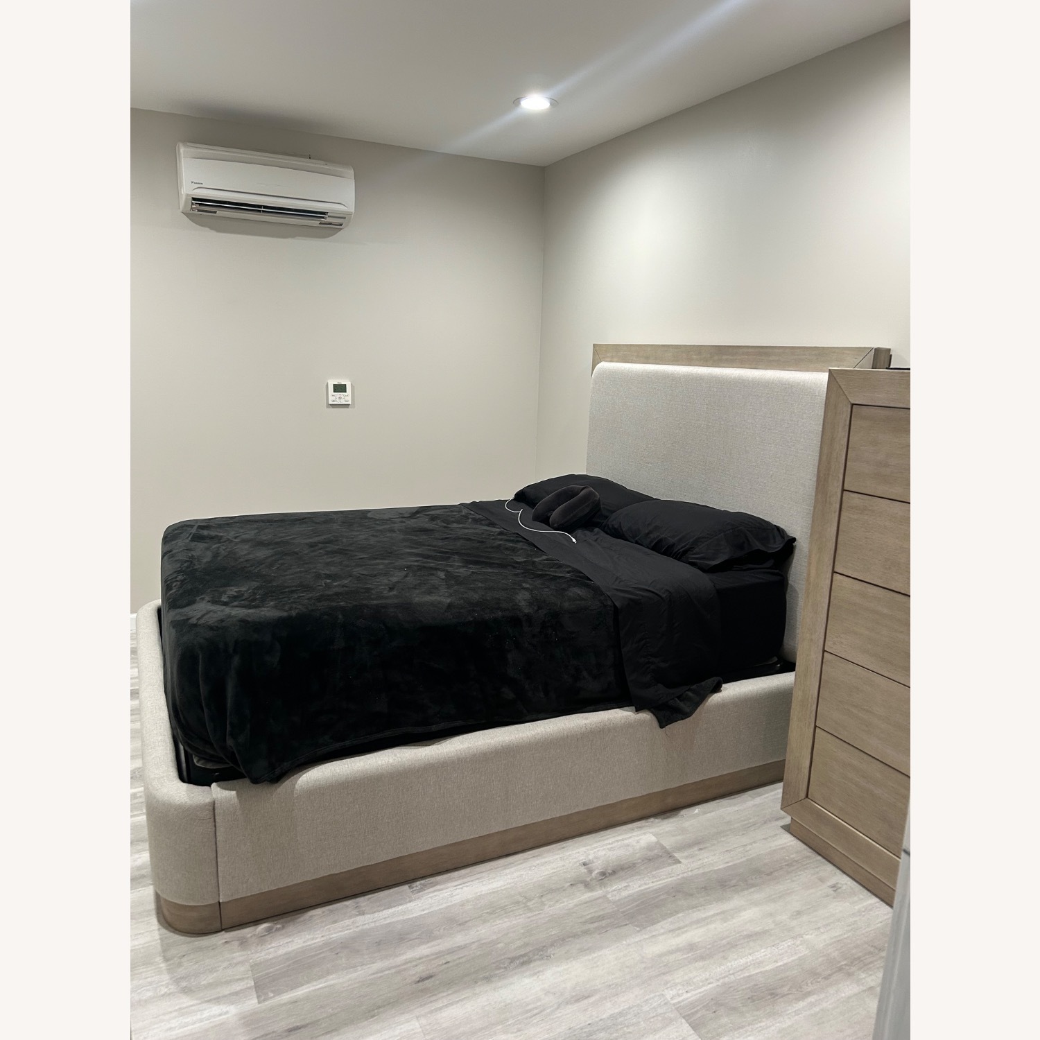 Ashley Furniture Beige Queen Size Bedframe - image-1