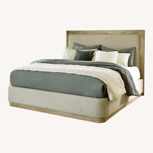 Used Ashley Furniture Beige Queen Size Bedframe for sale on AptDeco