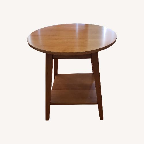 Used Ethan Allen Country Colors Round Wood End Table for sale on AptDeco