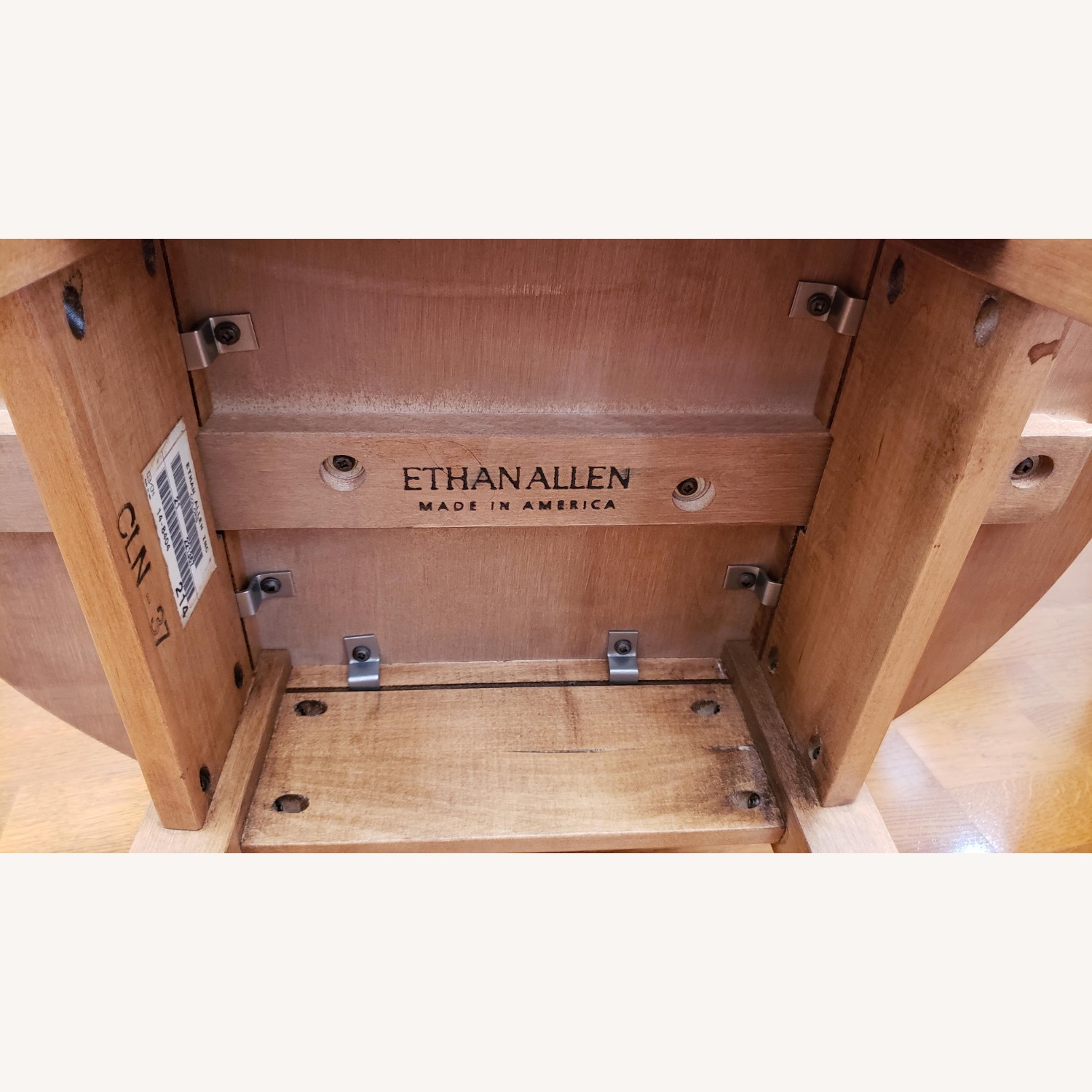 Ethan Allen Country Colors Round Wood End Table - image-3