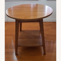 Ethan Allen Country Colors Round Wood End Table
