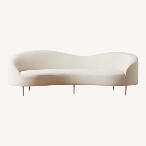 Used CB2 Curvo 96.5" White Performance Fabric Sofa by Goop for sale on AptDeco