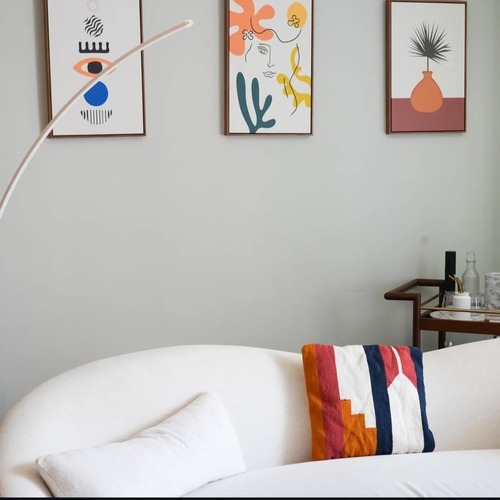 Used CB2 Curvo 96.5" White Performance Fabric Sofa by Goop for sale on AptDeco