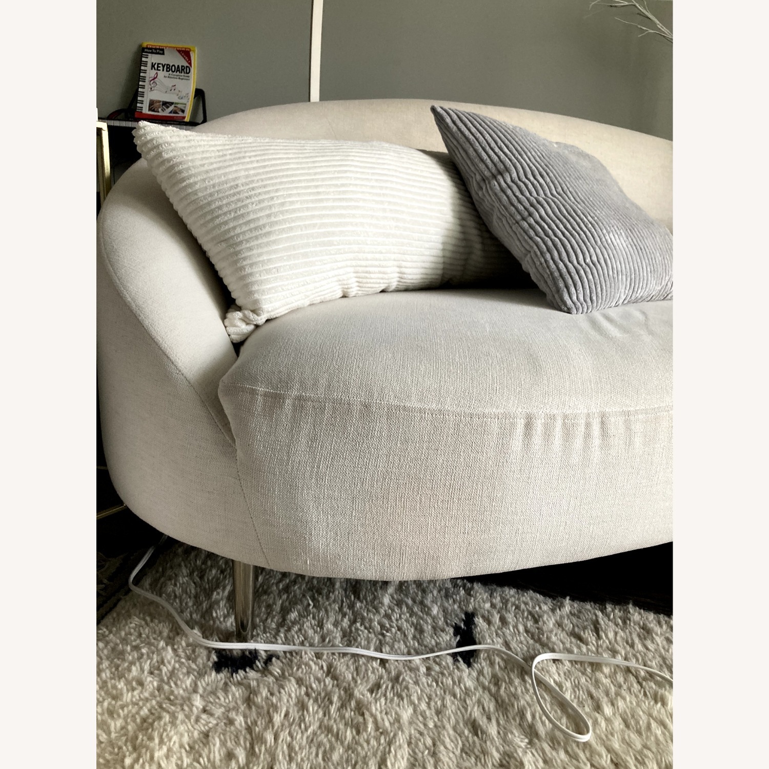 CB2 Curvo 96.5" White Performance Fabric Sofa by Goop - image-3