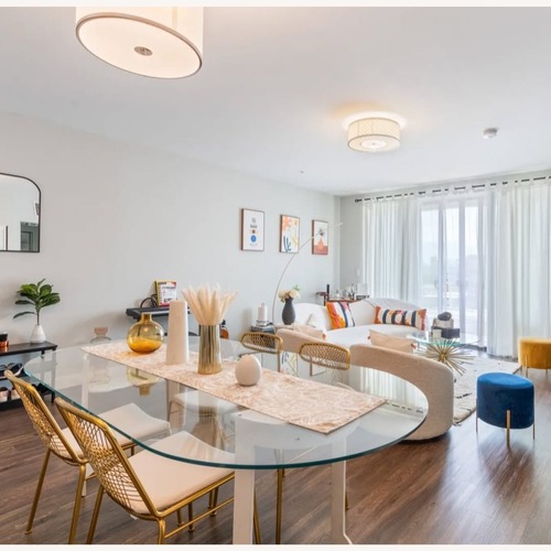 Used CB2 Transparent Orrin White Oval Dining Table for sale on AptDeco