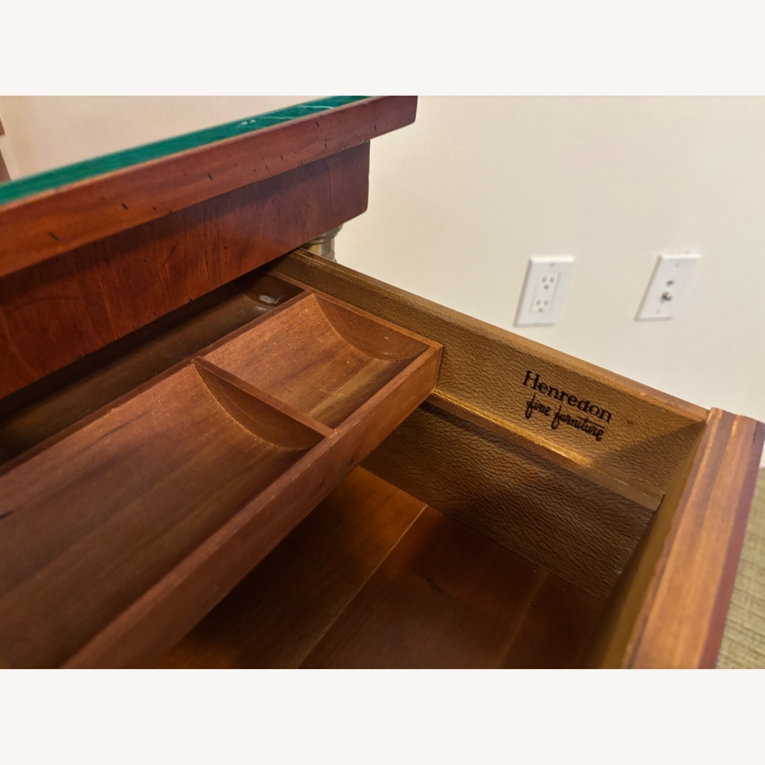 Henredon Dark Brown Dresser with Matching Mirror - image-3