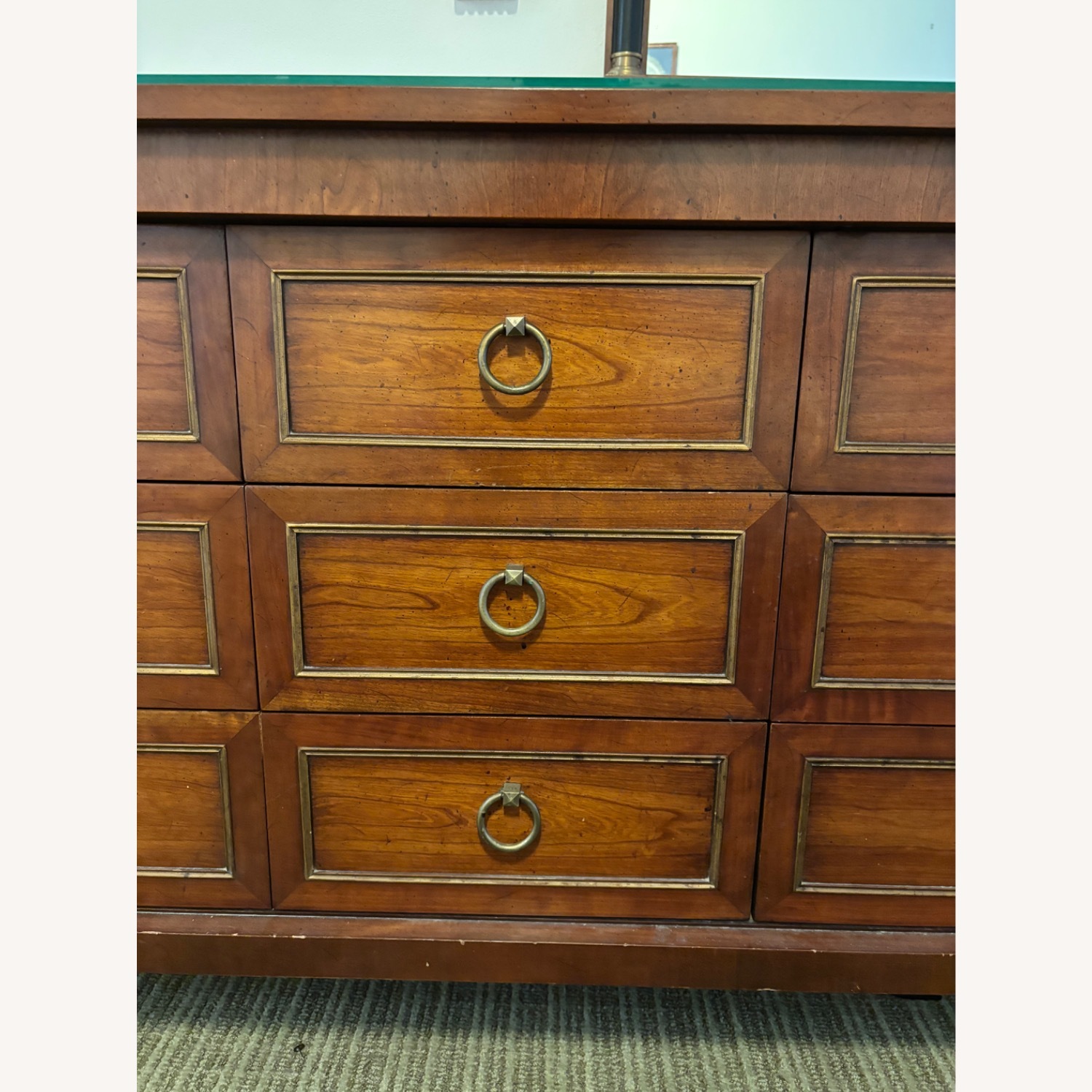 Henredon Dark Brown Dresser with Matching Mirror - image-4