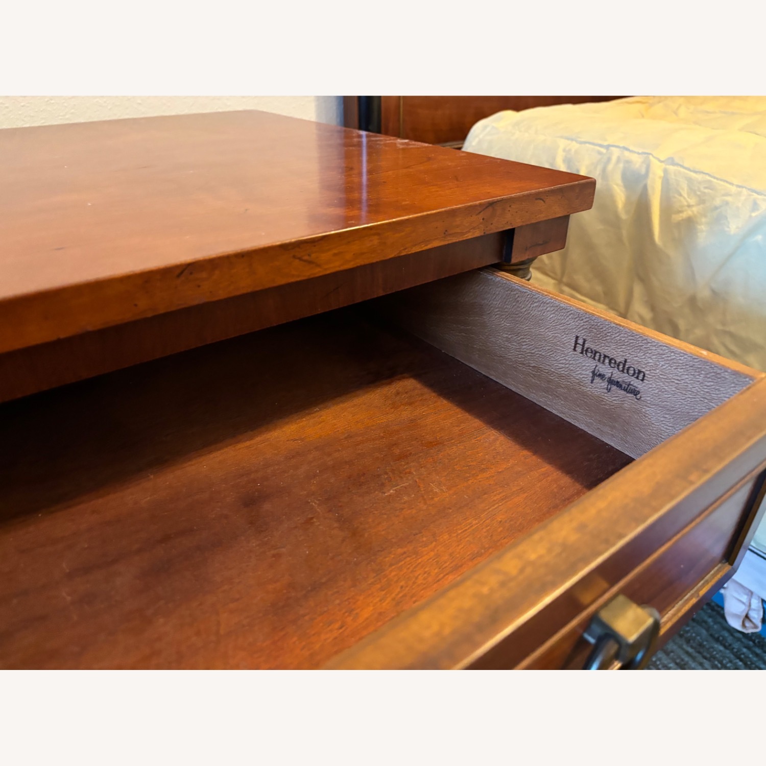 Henredon Dark Brown Wood Nightstand - image-4