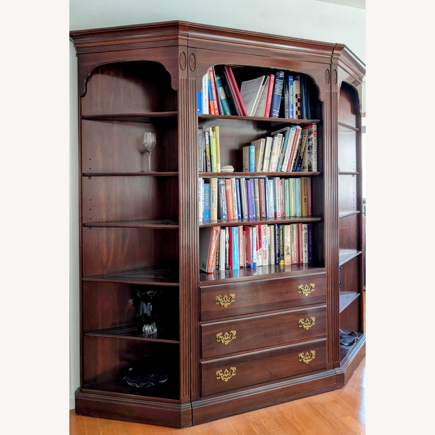 Ethan Allen Georgian Court Wood Wall Unit - image-4