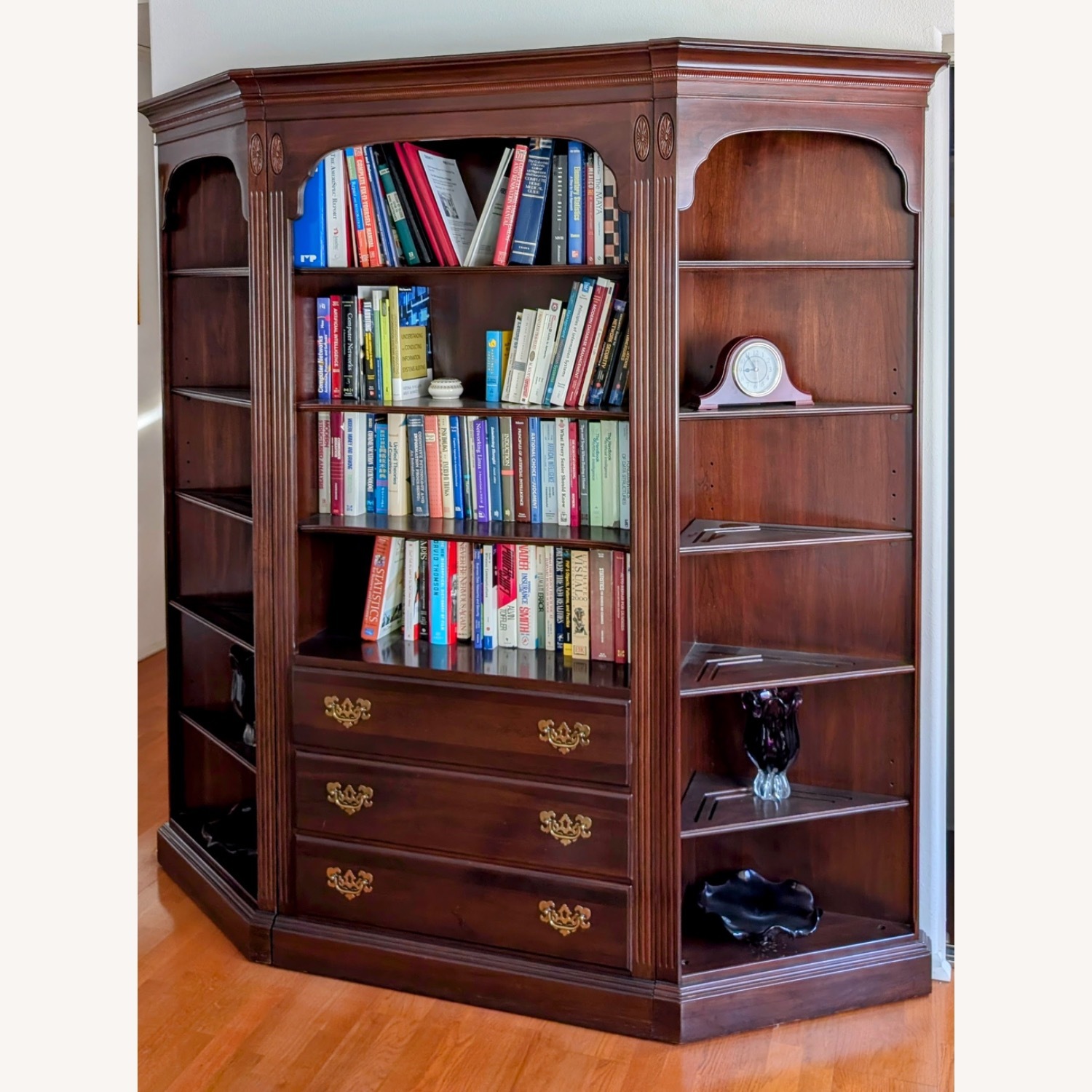 Ethan Allen Georgian Court Wood Wall Unit - image-1