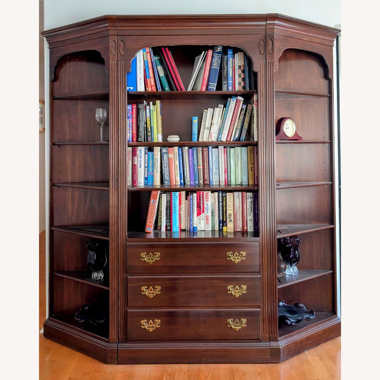 Ethan Allen Georgian Court Wood Wall Unit - image-7