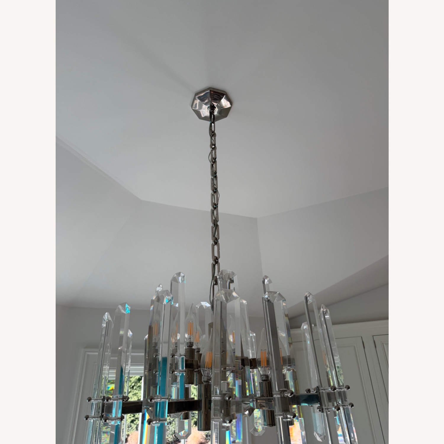 Lumens Silver Metal Ceiling Lamp - image-2