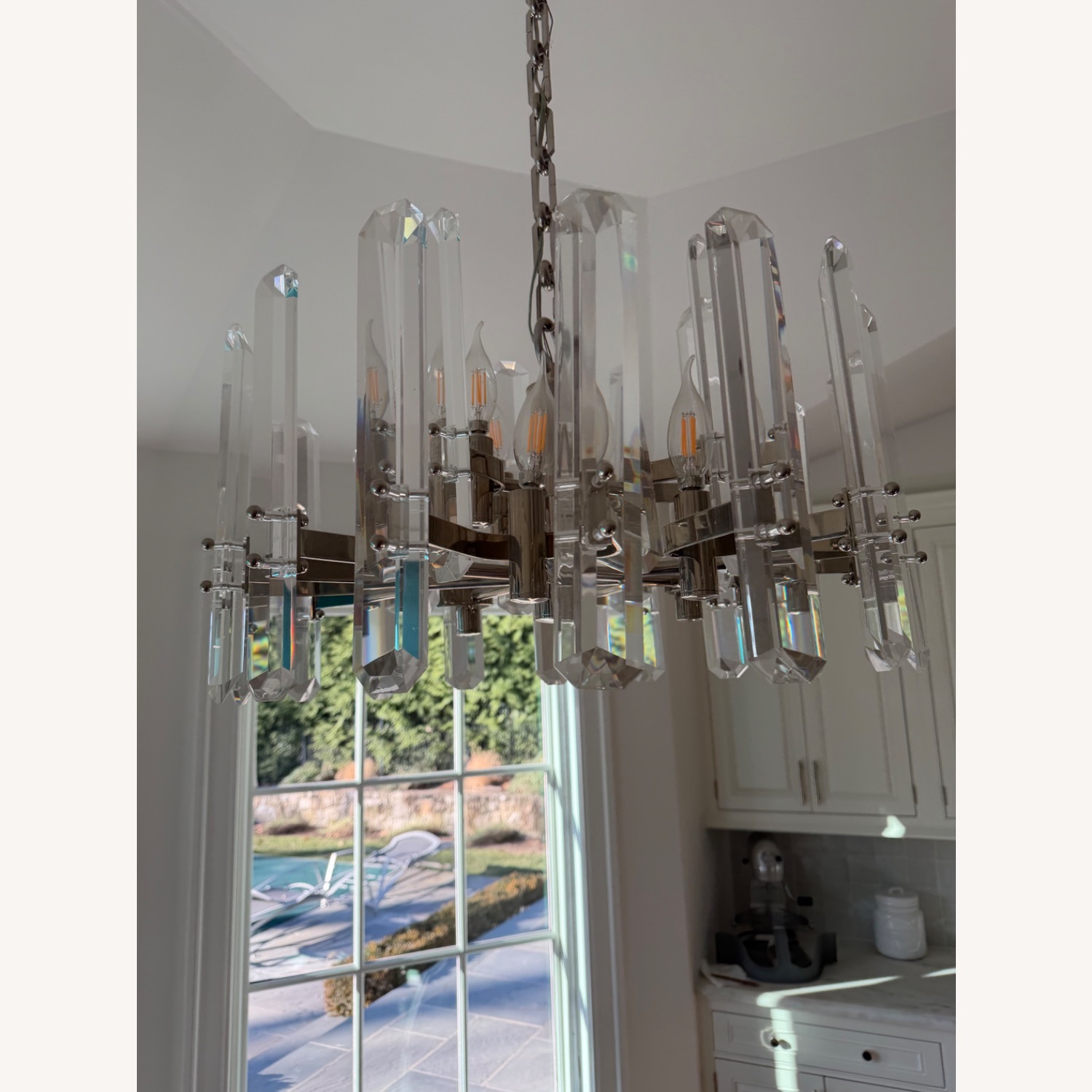 Lumens Silver Metal Ceiling Lamp - image-3