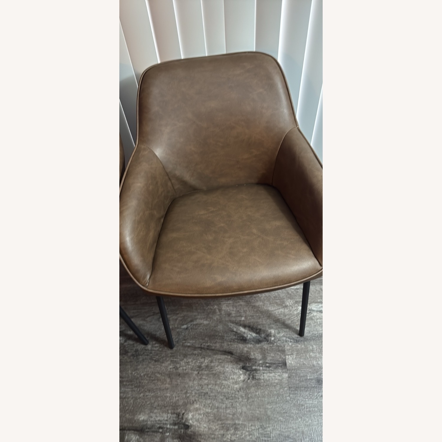 Dark Brown Fabric Accent Chairs - image-3