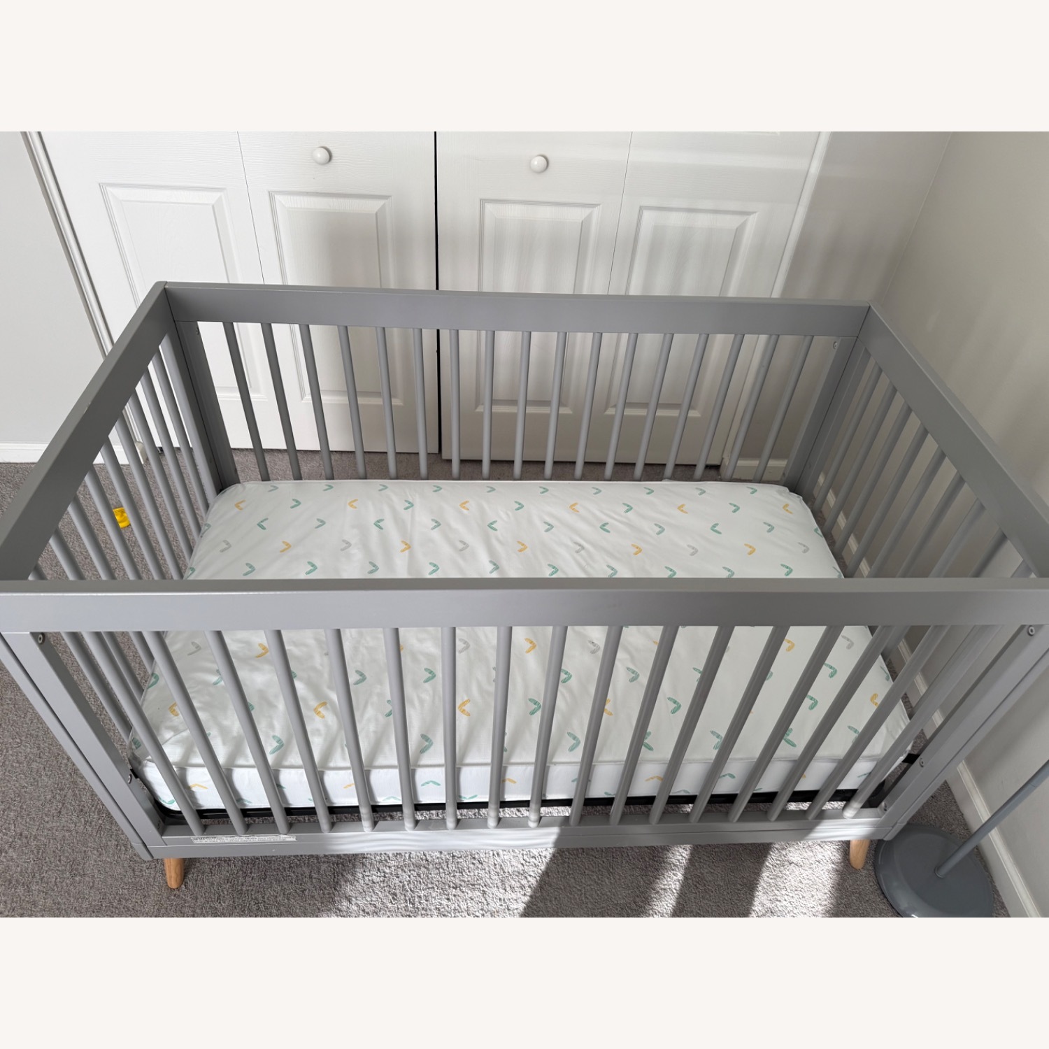 Deltana Light Gray Wood Crib - image-4