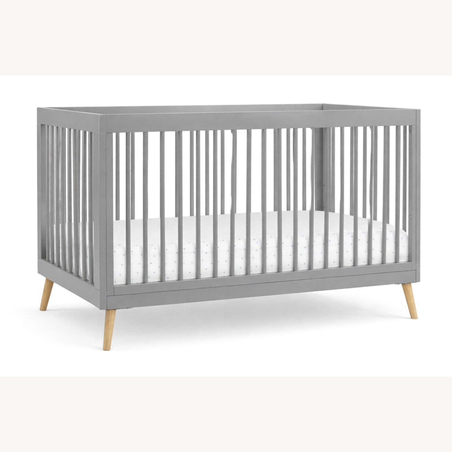 Deltana Light Gray Wood Crib - image-0