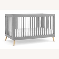 Deltana Light Gray Wood Crib