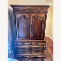 Vintage/Antique Dark Brown Wood Armoire