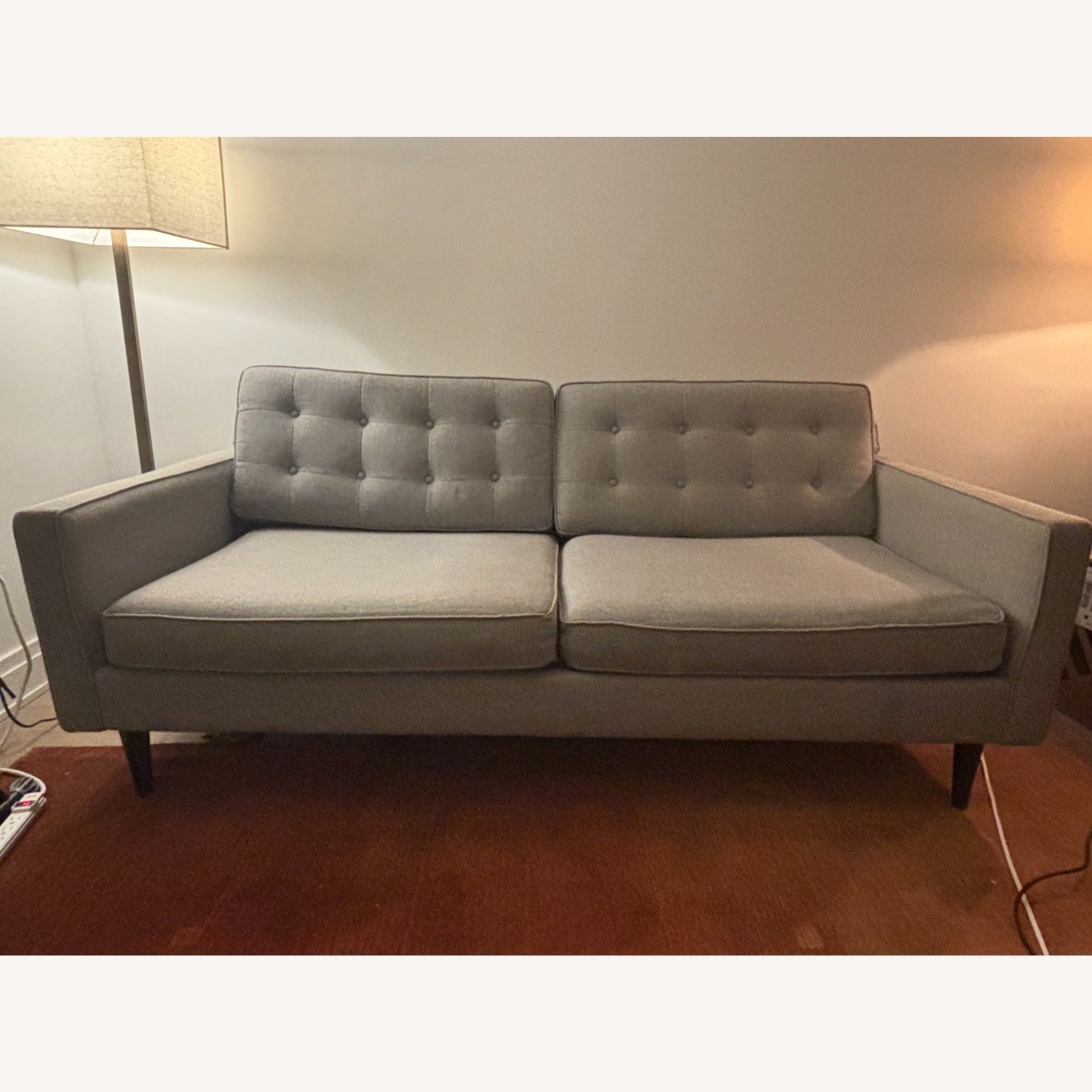 West Elm Drake Sofa (2 Seat, Light Gray) - image-1