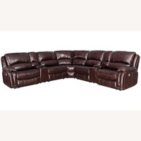 Denver 5-Piece 6-Seater Reclining Sectional Leather Sofa