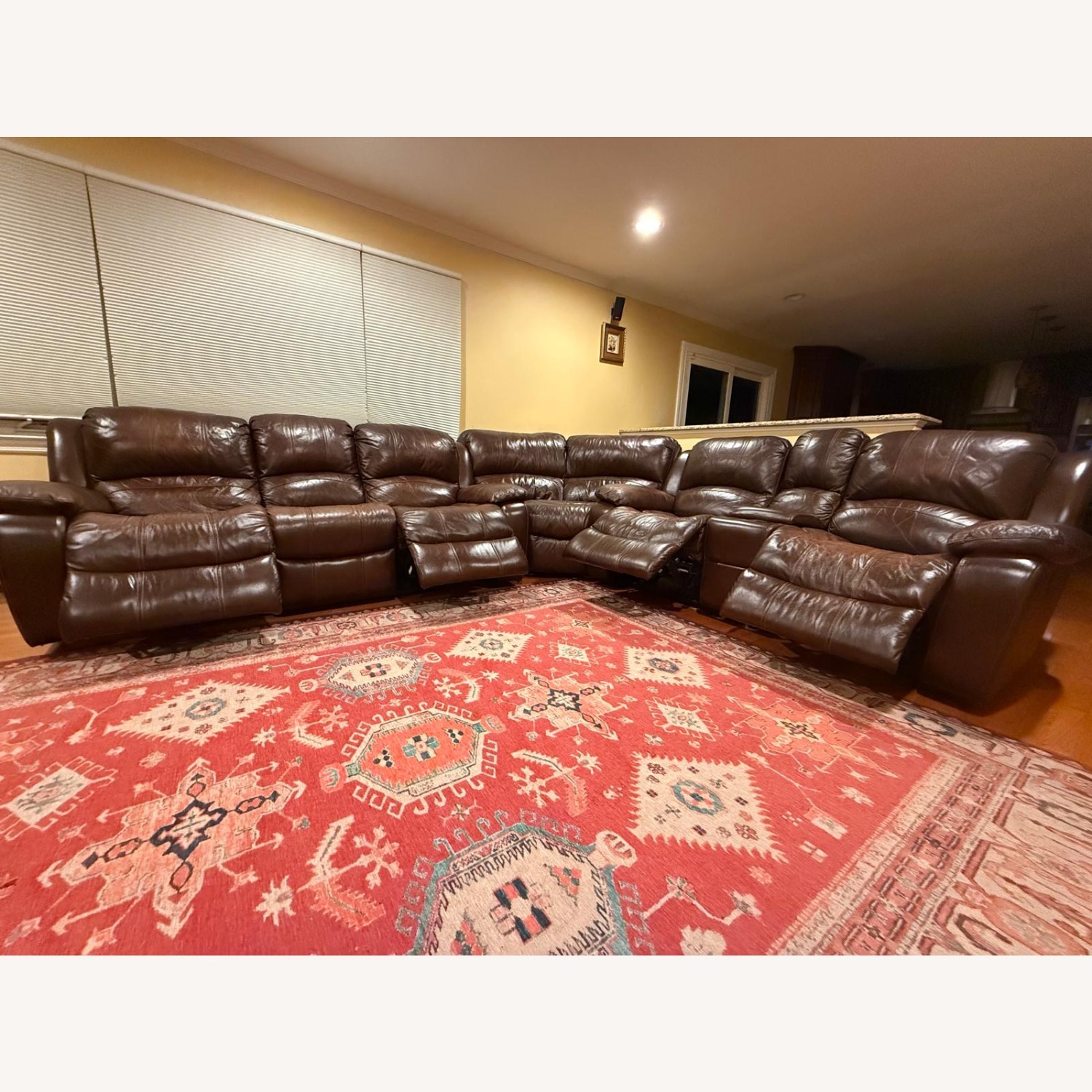 Denver 5-Piece 6-Seater Reclining Sectional Leather Sofa - image-2